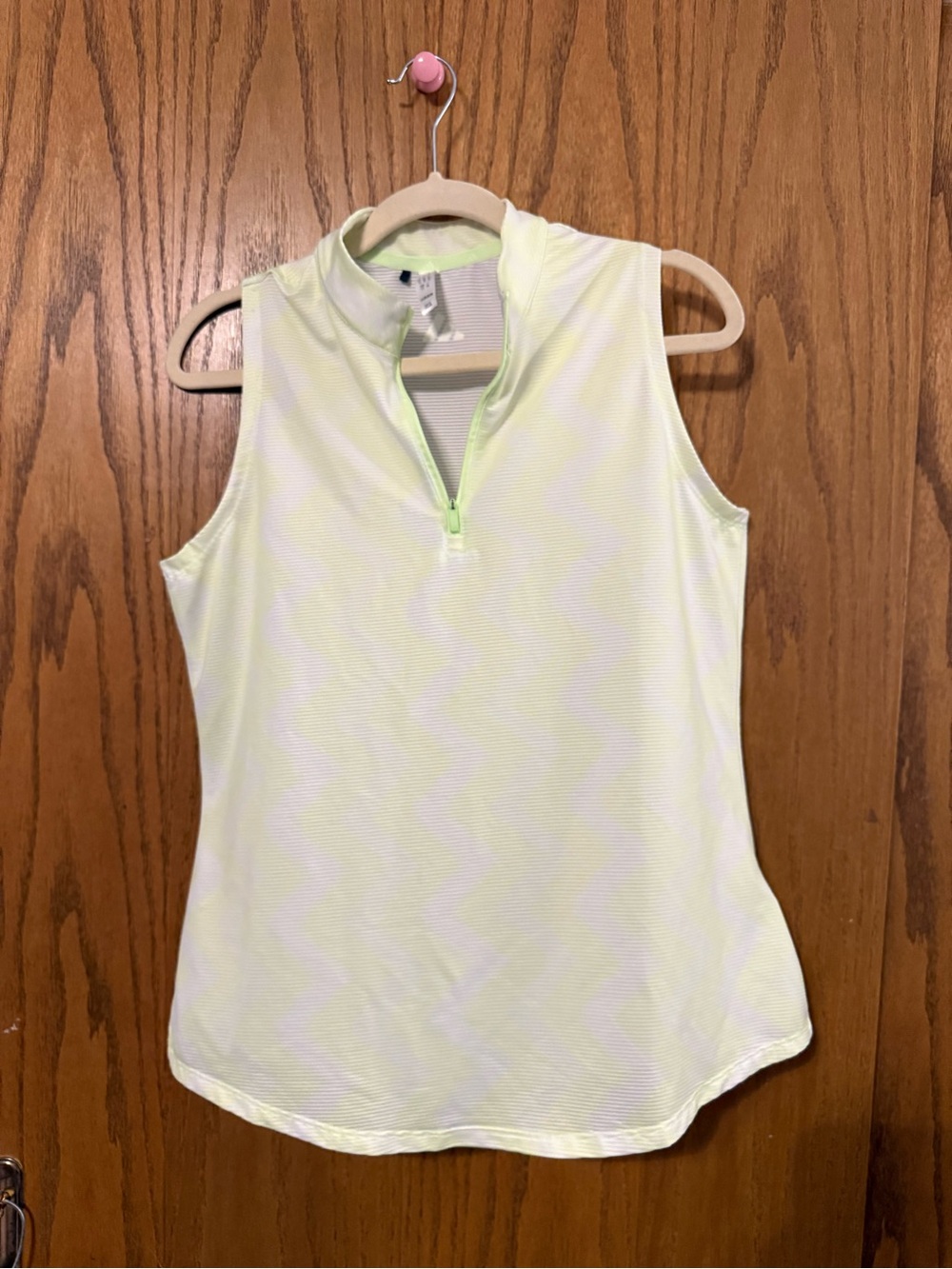 adidas Women's Sleeveless Zip Mock-Neck Tank Top - Light Yellow